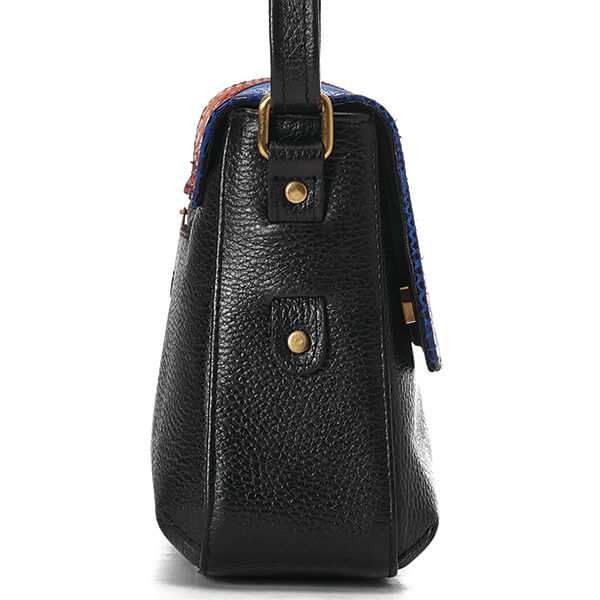 Multicolored Lizard Leather Cross Bag