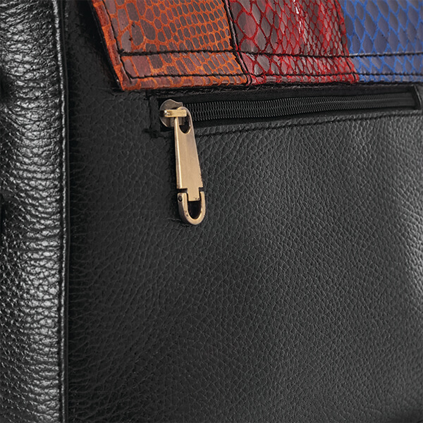 Multicolored Lizard Leather Cross Bag