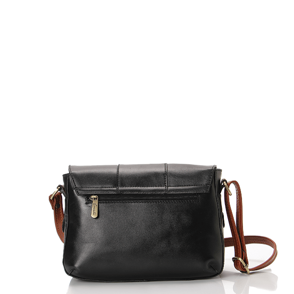 Black * Havana Vegan Leather Cross Bag