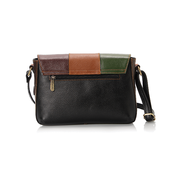 Multicolored Matt Leather Cross Bag