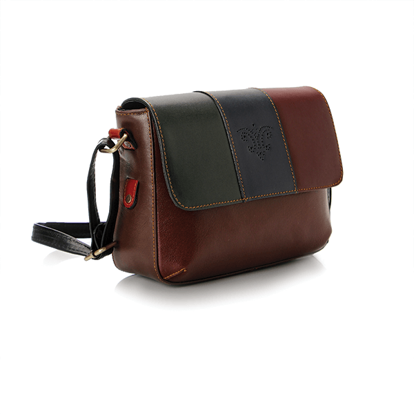 Multicolored vegan Leather Cross Bag