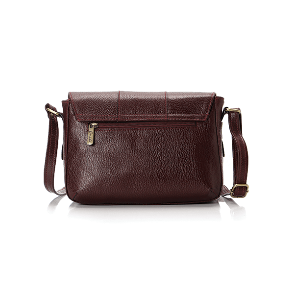 Burgundy Matt Leather Cross Bag