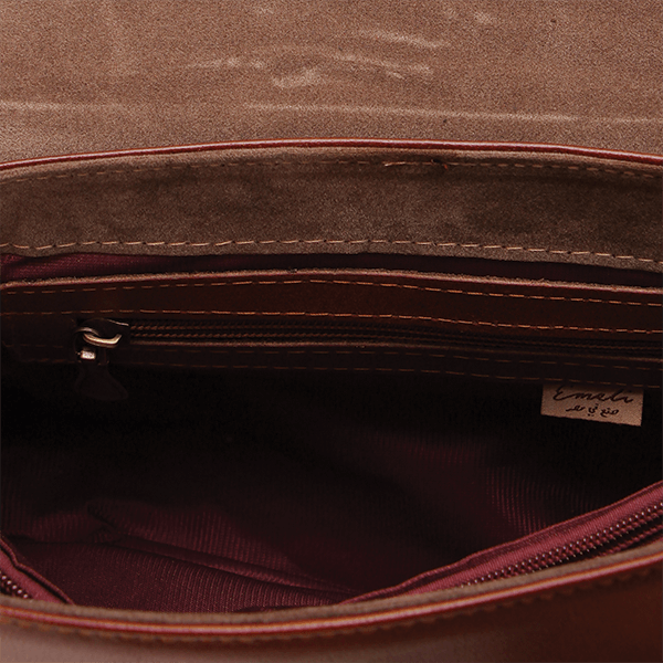 Burgundy Matt Leather Cross Bag