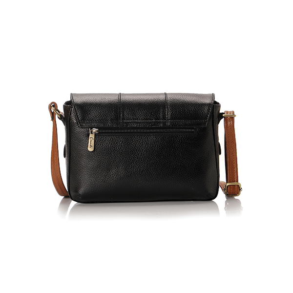 Black * Havana Matt Leather Cross Bag