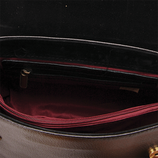 Black * Havana Matt Leather Cross Bag