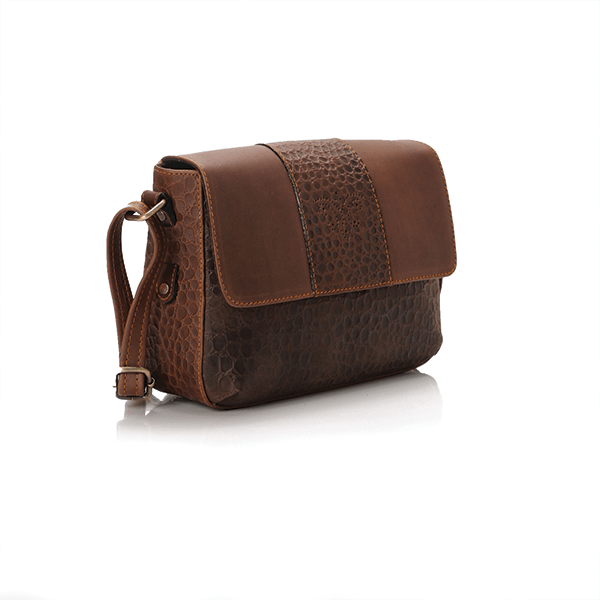 Vintage Brown Leather Cross Bag
