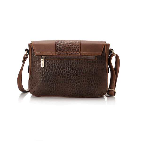 Vintage Brown Leather Cross Bag