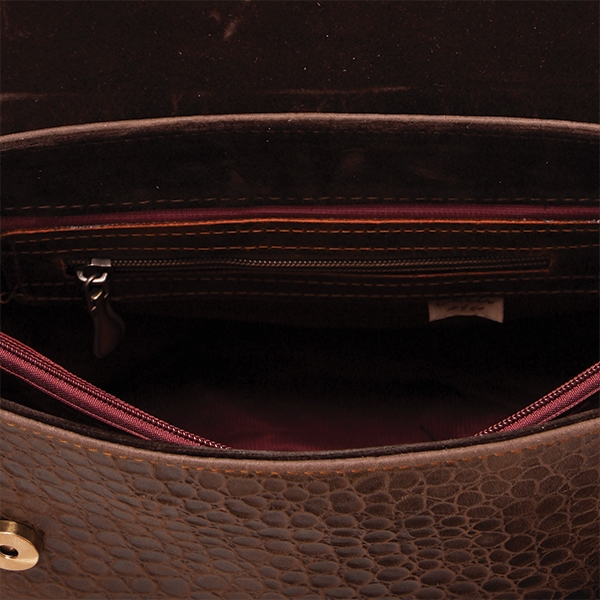 Vintage Brown Leather Cross Bag