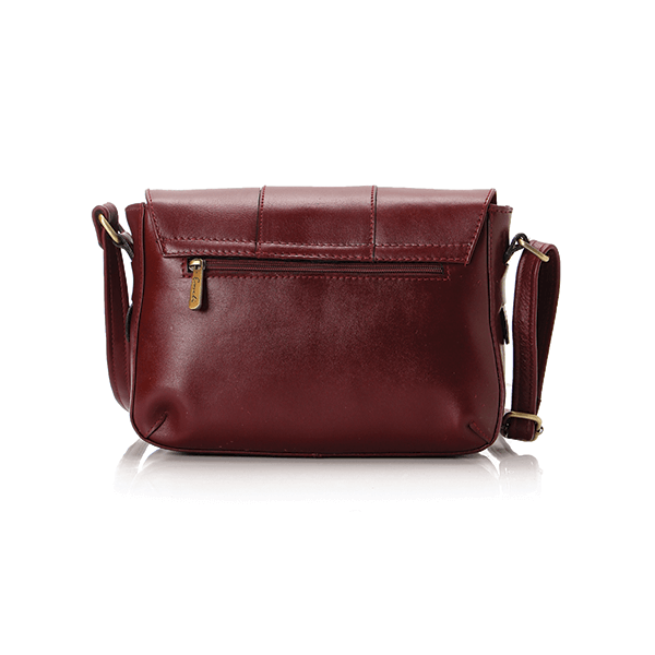 Burgundy Vegan Leather Cross Bag