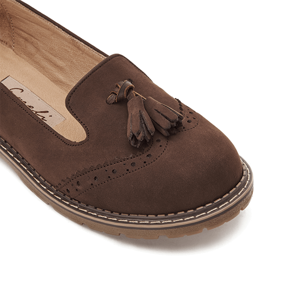 Vintage Brown Tassel Flats