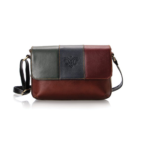 Multicolored vegan Leather Cross Bag