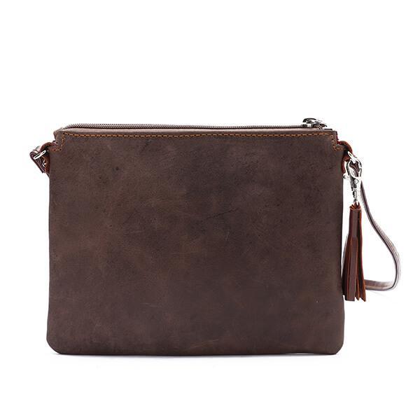 Vintage Brown Envelope Cross Body Bag