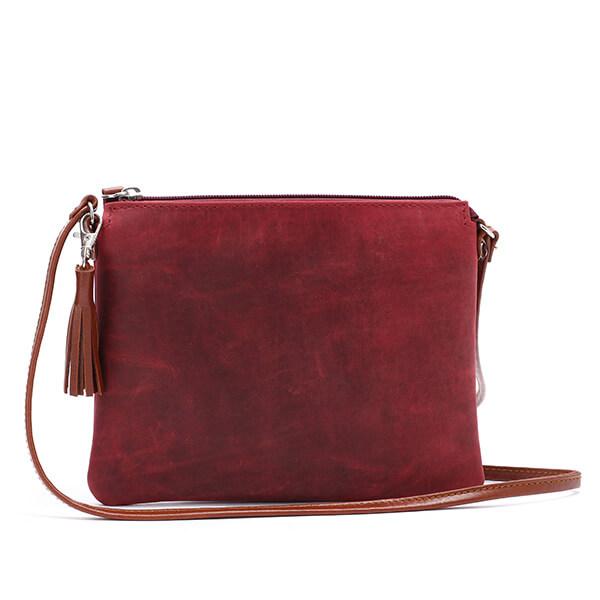 Vintage Burgundy Envelope Cross Body Bag