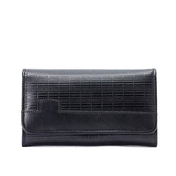 Black Print Leather Wallet
