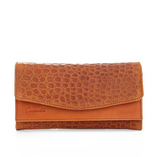 Vintage Havana Croc Leather Wallet