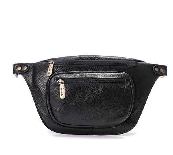 Black Matt Vintage Fanny Pack