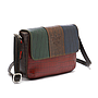 Multicolored Croc Leather Cross Bag