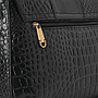 Black Croc Leather Cross Bag