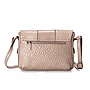 Beige Croc Leather Cross Bag