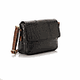Black * Havana Croc Leather Cross Bag