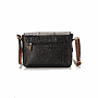 Black * Havana Croc Leather Cross Bag