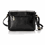 Black Lizard Leather Cross Bag