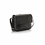 Black Vegan Leather Cross Bag