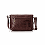 Burgundy Croc Leather Cross Bag