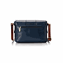 Navy Blue * Havana Leather Cross Bag