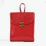 Red Brogue Leather Backpack
