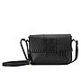 Black Croc Leather Cross Bag