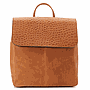 Vintage Havana Leather Flap Backpack