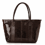 Brown Lizard Print Tote Bag