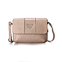 Beige Croc Leather Cross Bag