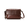 Brown Vegan Leather Cross Bag